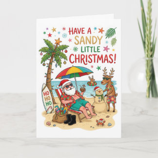 Australische Kerst op het Strand – Zanderig Kerstf Kaart