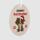 Australische kerstbaby's eerste kerstman ornament (voorkant)