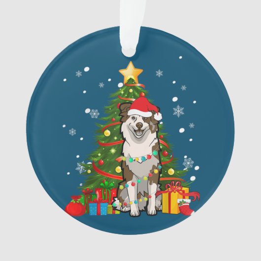 Australische kerstboom met herder Santa Ornament (voorkant)