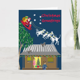 Australische kerstman feestdagen kaart