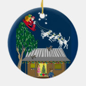 Australische kerstman keramisch ornament (Achterkant)