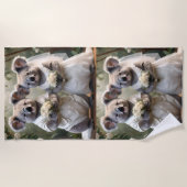 Australische Koala Beer Witte Bruiloft, Strandlaken (Voorkant)