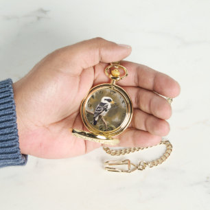 Australische Kookaburra Schilderij, Pocket Watch Horloge