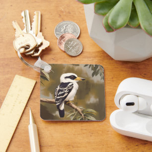 Australische Kookaburra schilderij, Sleutelhanger