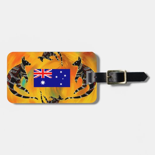 AUSTRALISCHE KUNST BAGAGELABEL (Voorkant horizontaal)