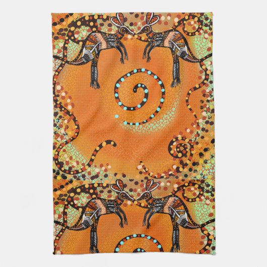 AUSTRALISCHE KUNST THEEDOEK (Verticaal)
