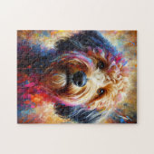 Australische Labradoodle Hond Acryl Print Legpuzzel (Horizontaal)