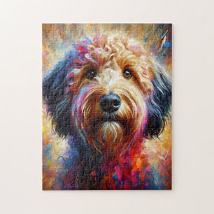 Australische Labradoodle Hond Acryl Print Legpuzzel