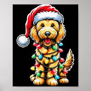 Australische Labradoodle Kerstboom Kerstmis Sinter Poster