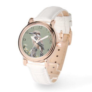 Australische Lachvogel De Kookaburra Olieverf, Horloge