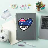 Australische landencode Vlag hart AUS Sticker (iPad Cover)