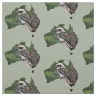 Australische landenoverzicht Kookaburra in een boo Stof