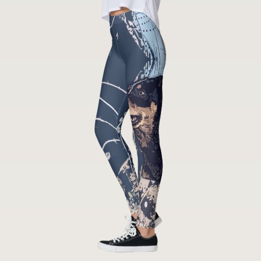 Australische leggings van Cattle Dog gedrukt. (Links)