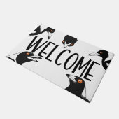 Australische magpie welkome mat (Schuin)