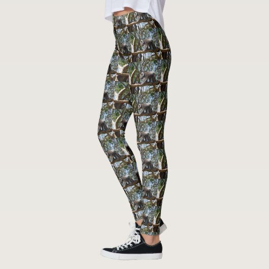 Australische man koala Beer op de weg, Leggings (Links)