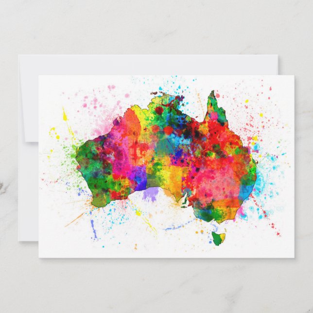 Australische map Verf Splashes (Voorkant)