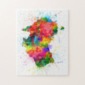 Australische map Verf Splashes Legpuzzel (Verticaal)