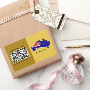 Australische moderne QR-code-stickers, Australisch Rechthoekige Sticker