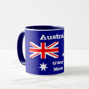 Australische mok van de  van de vlag & van de Staa
