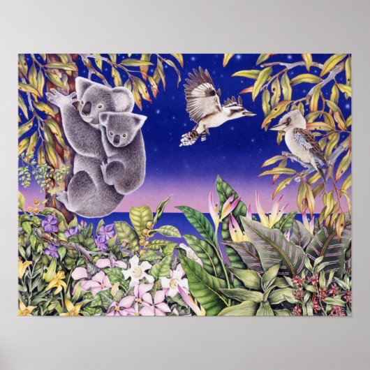 Australische nacht poster (Voorkant)