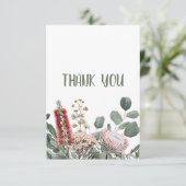 Australische native bloemen bedankkaart (Staand voorkant)