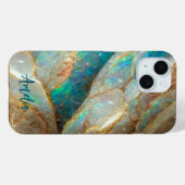 Australische Opal Steen Textuur Luxe Persoonlijk G Case-Mate iPhone Case (Achterkant (horizontaal))