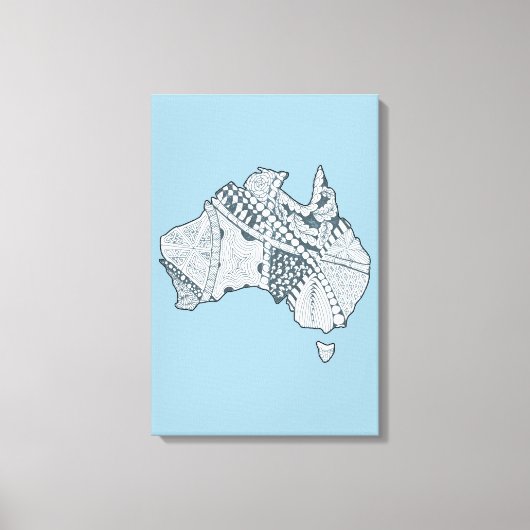 Australische platenkunst canvas afdruk (Voorkant)
