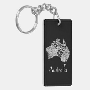 Australische platenkunst sleutelhanger