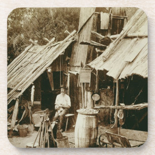 Australische prospector, c.1880s (sepia foto) drankjes onderzetter