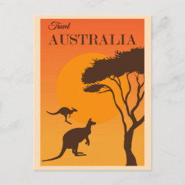 Australische  reisposter Kangaroo Briefkaart
