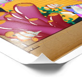 Australische reisposter voor onderwaterhaaien foto afdruk (Hoek)