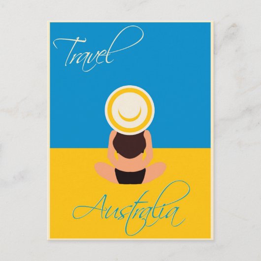 Australische reisposter voor strand briefkaart (Voorkant)