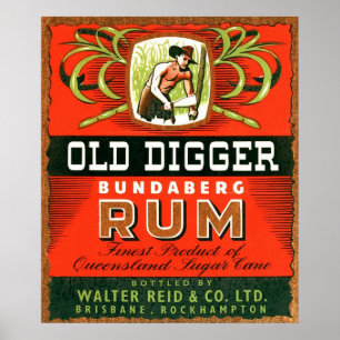 Australische Rum Adverteren. Poster