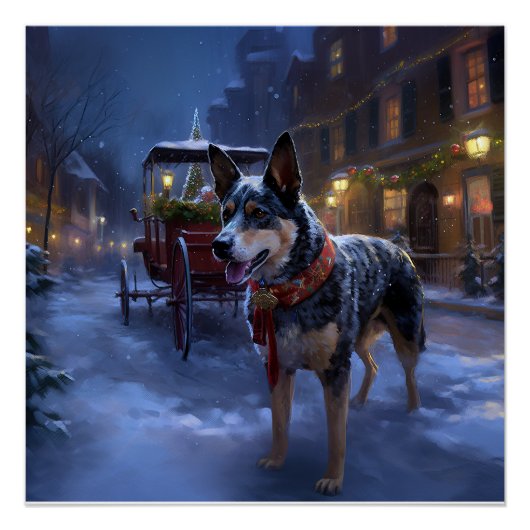 Australische runderen kerstfeest perfect poster (Voorkant)