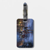 Australische runderkerstfeestseizoen bagagelabel (Achterkant verticaal)