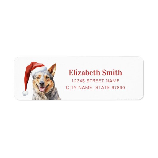 Australische Rundvee Hond Retouradres Labels (Voorkant)