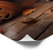 Australische Rundvee Pompoenen Halloween Griezelen Perfect Poster (Hoek)