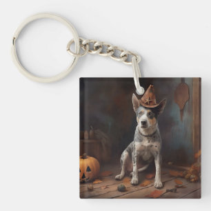 Australische Rundvee Pompoenen Halloween Griezelen Sleutelhanger