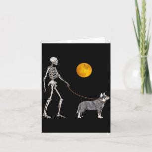 Australische Rundvee Skelet Hond Wandelen Hallowee Kaart