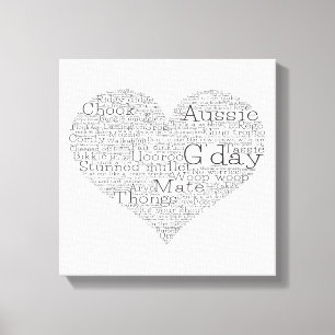 Australische slang canvas afdruk