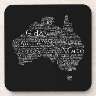 Australische slang-kaart bier onderzetter