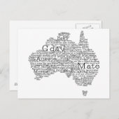 Australische slang-kaart briefkaart (Voorkant / Achterkant)