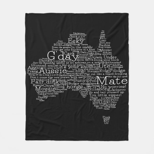 Australische slang-kaart fleece deken (Voorkant)