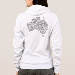 Australische slang-kaart hoodie