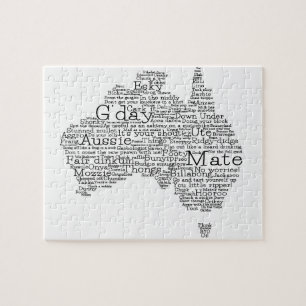 Australische slang-kaart legpuzzel