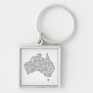 Australische slang-kaart sleutelhanger