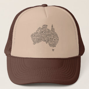 Australische slang-kaart trucker pet