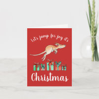 Australische sprong voor de Kerstkaart van de