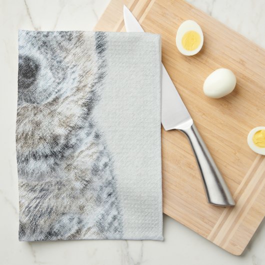 Australische stierenschilderingen - Kute Original  Theedoek (Quarter Fold)