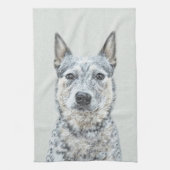 Australische stierenschilderingen - Kute Original  Theedoek (Verticaal)